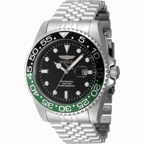 Invicta Men's Watch - Pro Diver Quartz Black Dial Stainless Steel Bracelet | 48387 