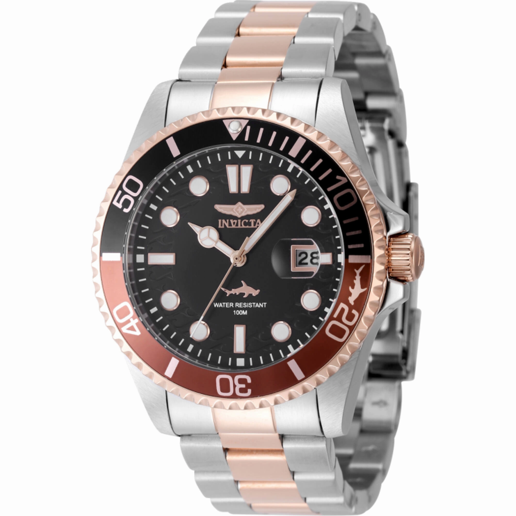 Invicta Men's Watch - Pro Diver Quartz Black Dial Two Tone Steel Bracelet Date | 44717 Luxury Quartz Watch Quartz Watch Sale
