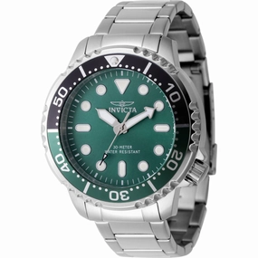 Invicta Men's Watch - Pro Diver Quartz Green Dial Stainless Steel Bracelet | 47220 Luxury Quartz Watch Quartz Watch Sale
