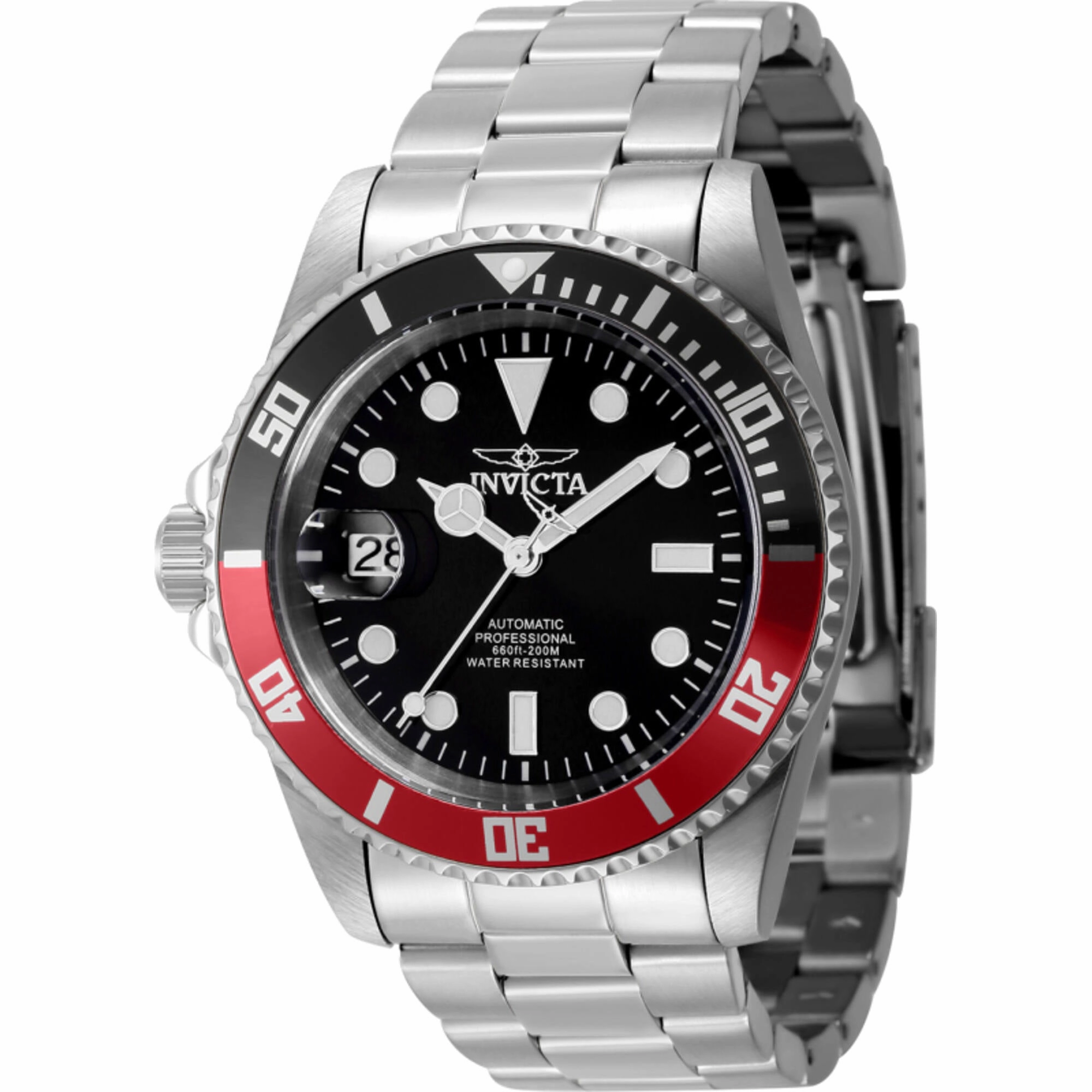Invicta Men's Watch - Pro Diver Rotating Bezel Black Dial Silver Bracelet | 43978,automatic watch,automatic watches for men,automatic watches for women,luxury automatic watch,minimalist automatic watch,dress automatic watch,vintage automatic watch,automat