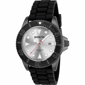 Invicta Men's Watch - Pro Diver Silver Tone Dial Gunmetal Case Black Strap | 90307 Luxury Quartz Watch Quartz Watch Sale