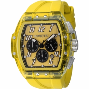 Invicta Men's Watch - S1 Rally Quartz Chronograph Yellow Silicone Strap Date | 45482 men's watches best men's watches under $500 affordable men's watches men watches classic