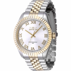 Invicta Men's Watch - Specialty Silver Dial Two Tone Steel Bracelet Quartz | 47402 Luxury Quartz Watch Quartz Watch Sale