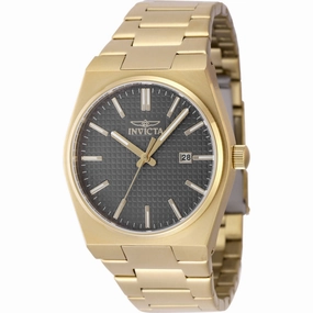 Invicta Men's Watch - Speedway Charcoal Dial Yellow Gold Steel Bracelet Date | 48397 men's watches best men's watches under $500 affordable men's watches men watches classic