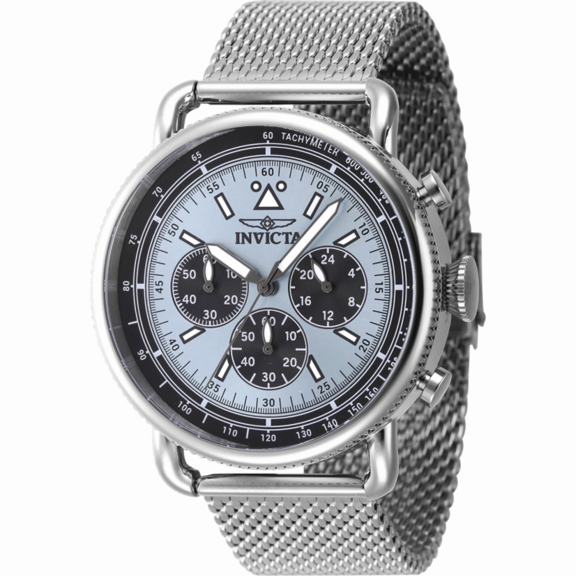 Invicta Men's Watch - Speedway Chrono Blue Dial Silver Tone Mesh Bracelet | 47359 Luxury Quartz Watch Quartz Watch Sale