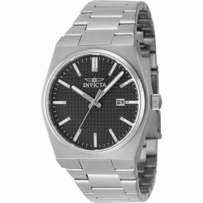 Invicta Men's Watch - Speedway Quartz Black Dial Silver Steel Bracelet Date | 48389 