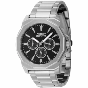 Invicta Men's Watch - Speedway Quartz Black Dial Stainless Steel Bracelet | 46842 