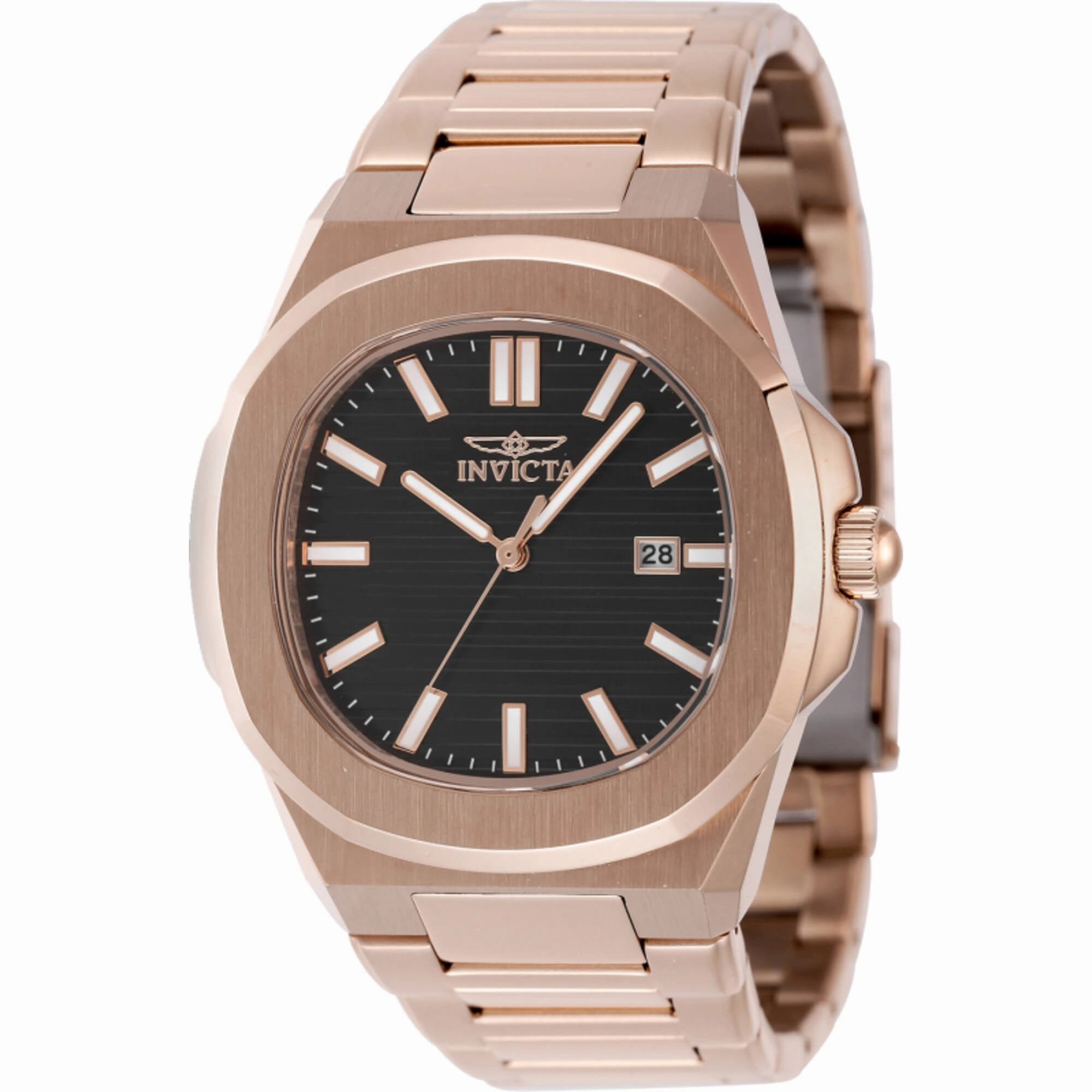 Invicta Men's Watch - Speedway Quartz Brown Dial Rose Gold Bracelet | 48519 men's watches best men's watches under $500 affordable men's watches men watches classic