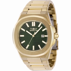 Invicta Men's Watch - Speedway Quartz Green Dial Yellow Gold Bracelet | 48518 Luxury Quartz Watch Quartz Watch Sale