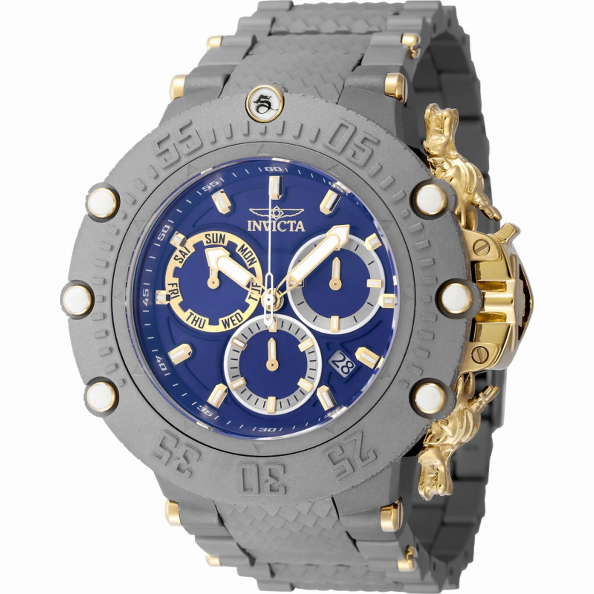 Invicta Men's Watch - Subaqua Chronograph Titanium, Gold and Blue Dial Dive | 48193 