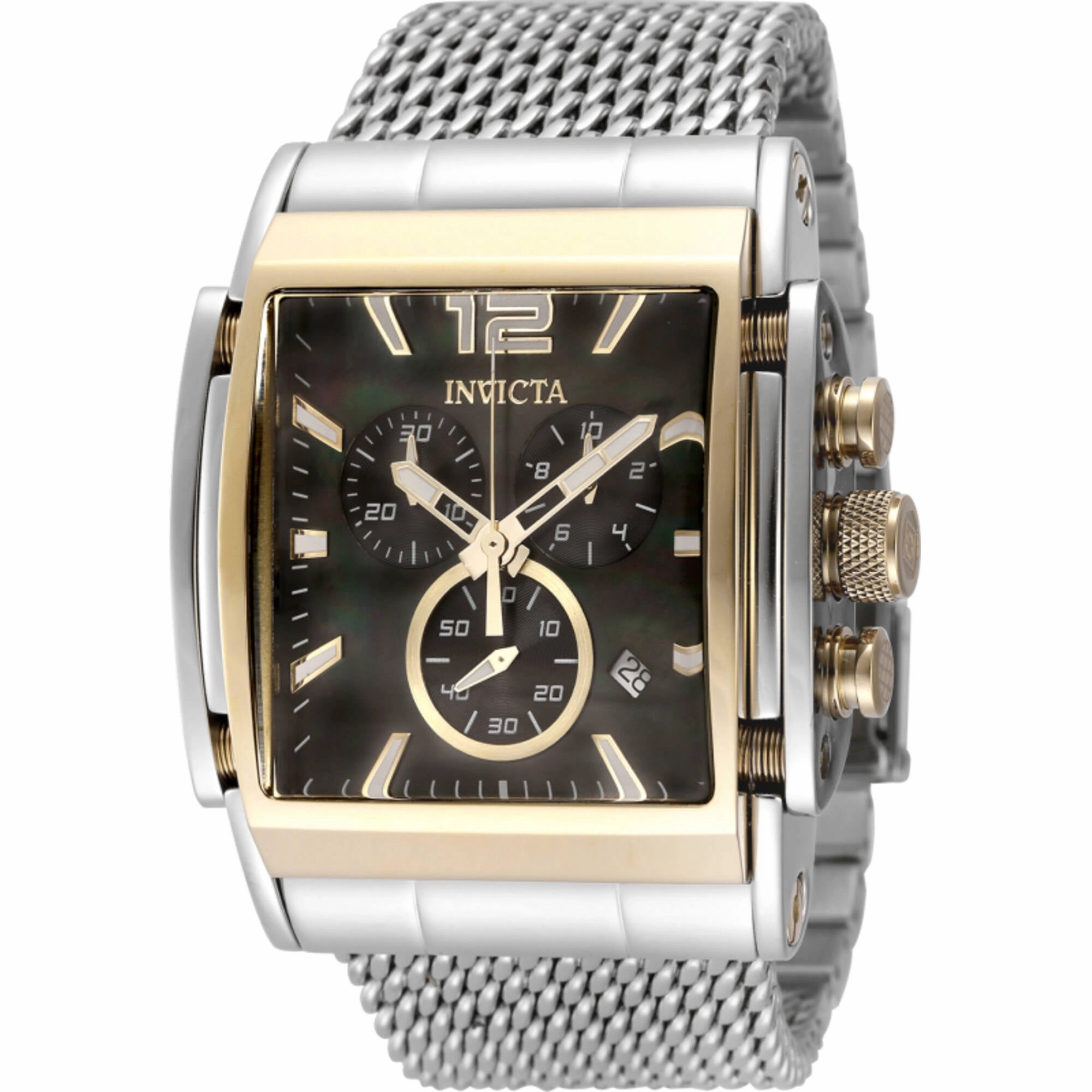 Invicta Men's Watch Speedway Chronograph Stainless Steel Mesh Bracelet 48208 Luxury Quartz Watch Quartz Watch Sale