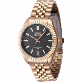 Invicta Women's Watch - Specialty Quartz Black Dial Rose Gold Tone Bracelet | 47508 Luxury Quartz Watch Quartz Watch Sale