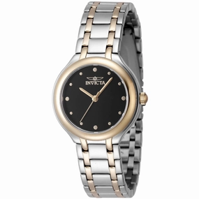 Invicta Women's Watch - Wildflower Quartz Black Dial Two Tone Steel Bracelet | 48229 Luxury Quartz Watch Quartz Watch Sale