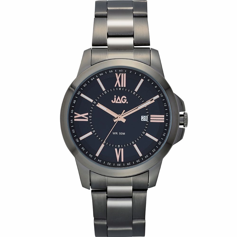 Jag Gunmetal Grey Black Dial Men's Watch J2157A 