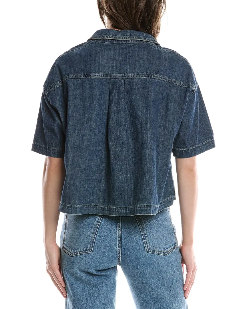 James Perse Crop Denim Shirt