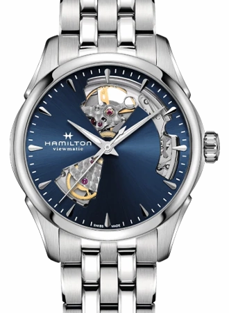 Jazzmaster Open Heart Lady Auto Blue - Bracelet Ref. H32215141 women's watches,watch for women