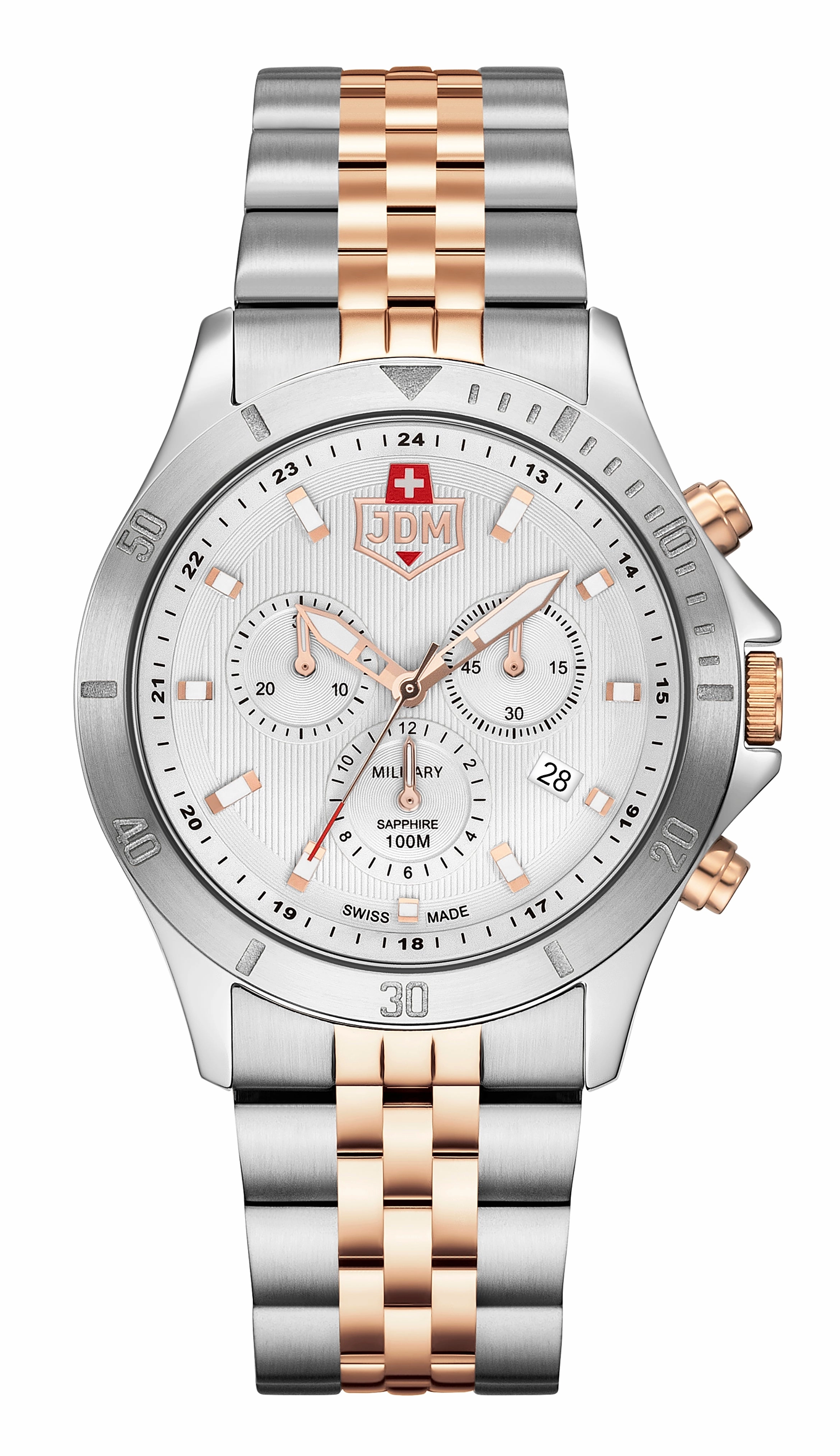 JDM Military Delta Chrono Two Tone Watch JDM-WG009-02 