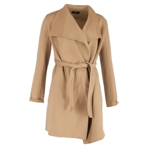 Joseph Belted Coat in Beige Wool