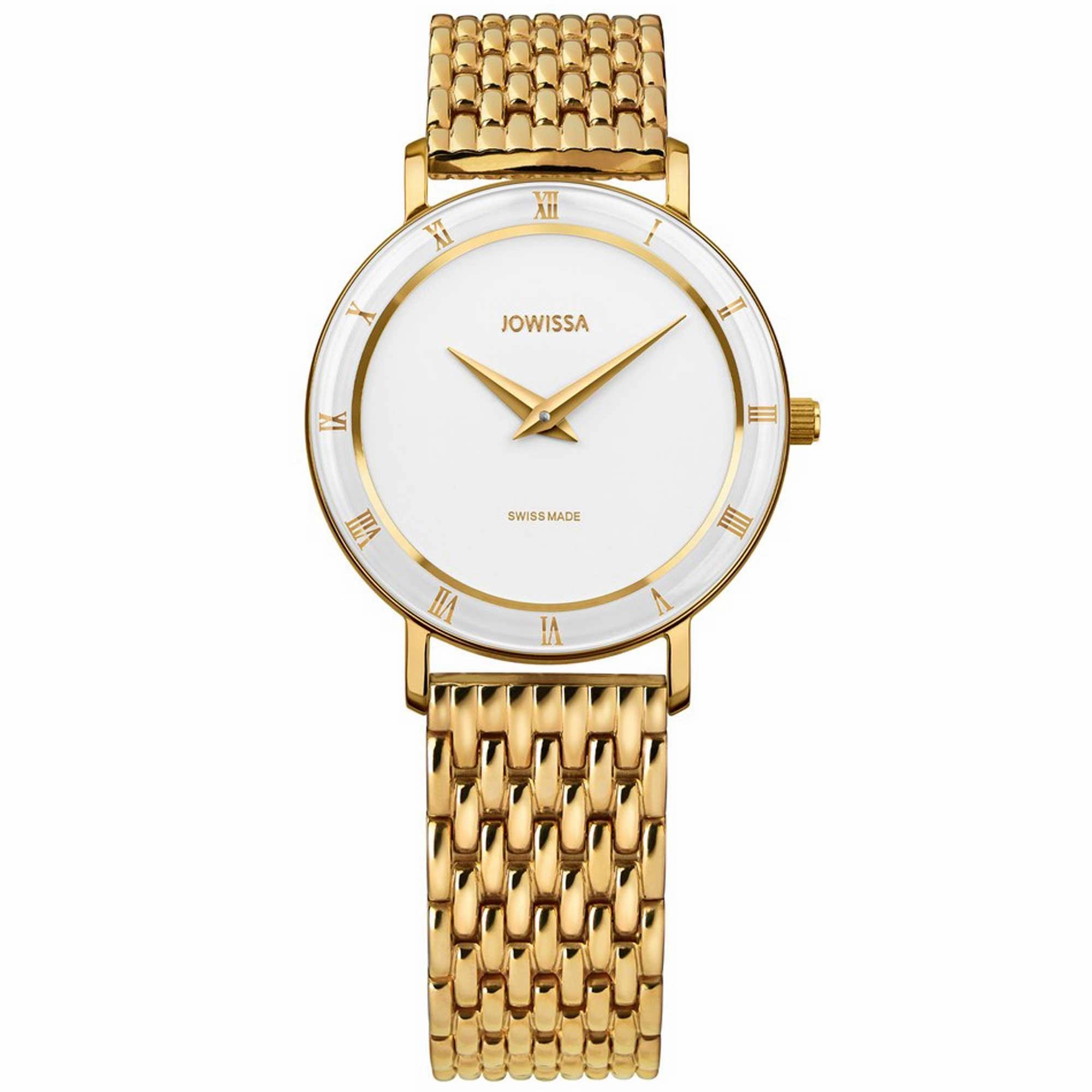 Jowissa Women's Watch - Roma White Dial Yellow Stainless Steel Bracelet | J2.286.M Luxury Quartz Watch Quartz Watch Sale
