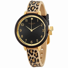 Kate Spade Women's Watch - Park Row Quartz Black Dial Leopard Rubber Strap | KSW1485 Luxury Quartz Watch Quartz Watch Sale