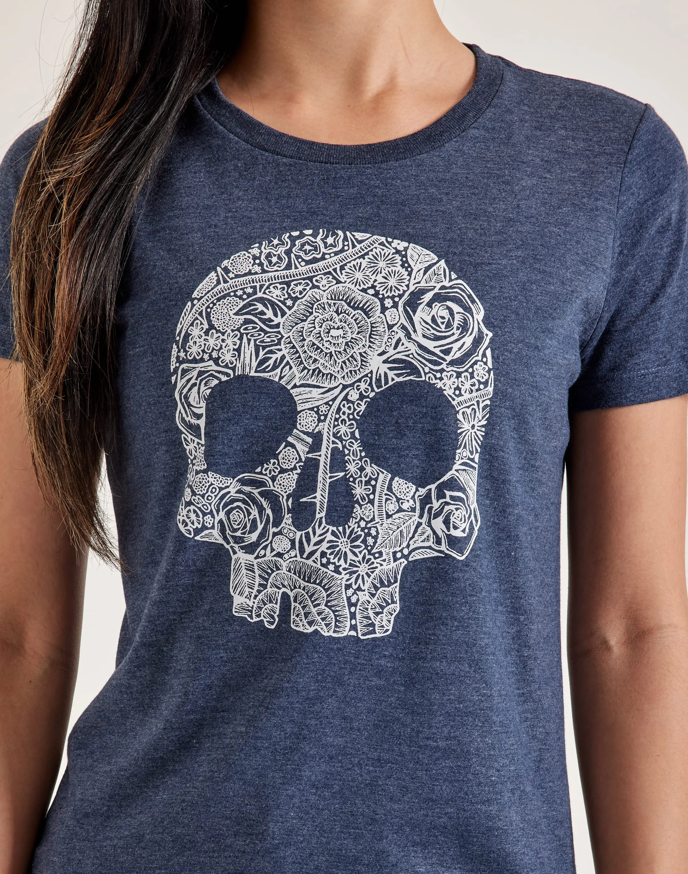 LA Pop Art Flower Skull Tee