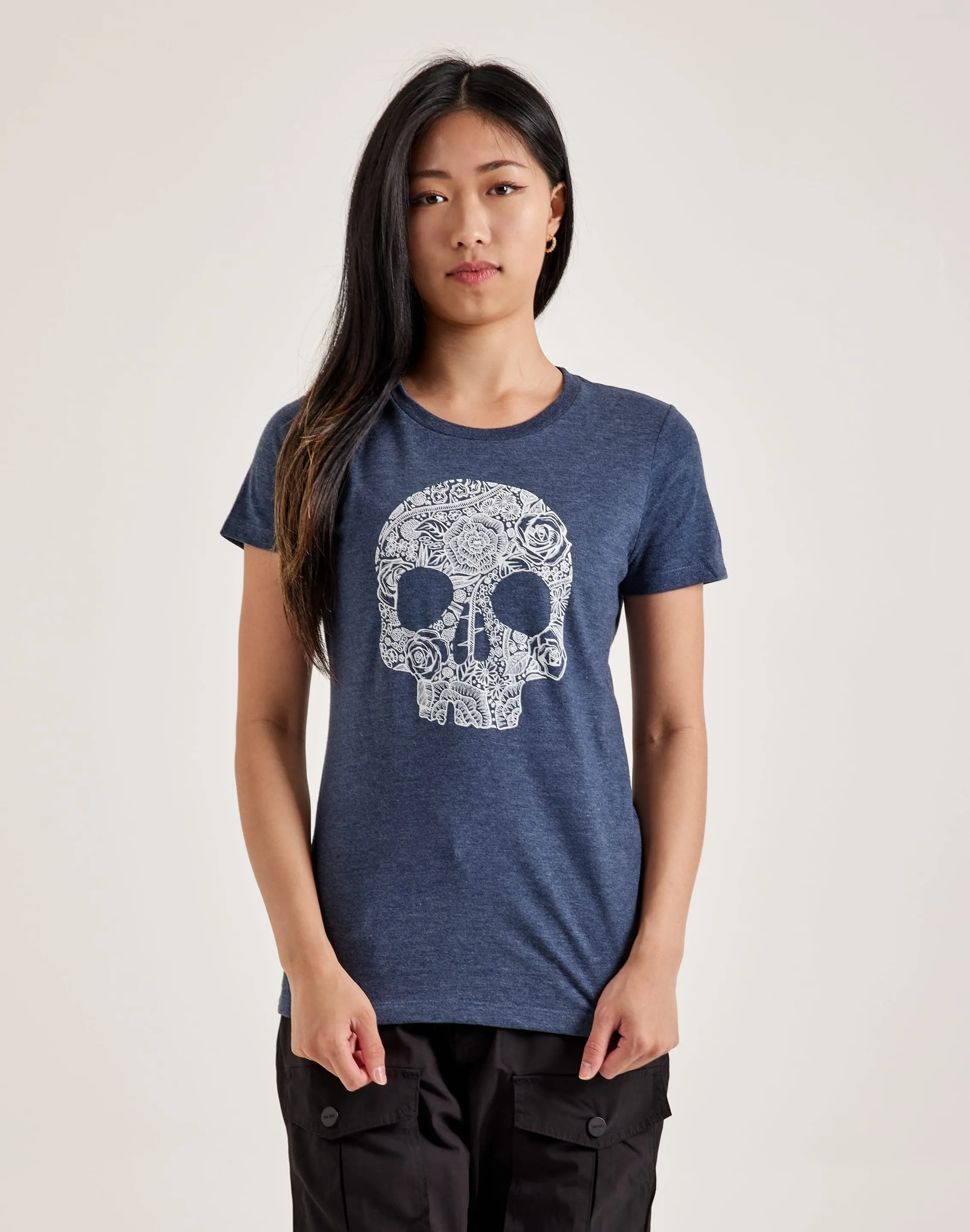 LA Pop Art Flower Skull Tee