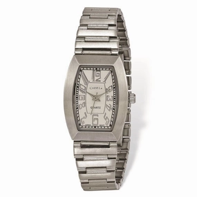 Ladies Chisel Stainless Steel White Tonneau Dial Watch Luxury Quartz Watch Quartz Watch Sale