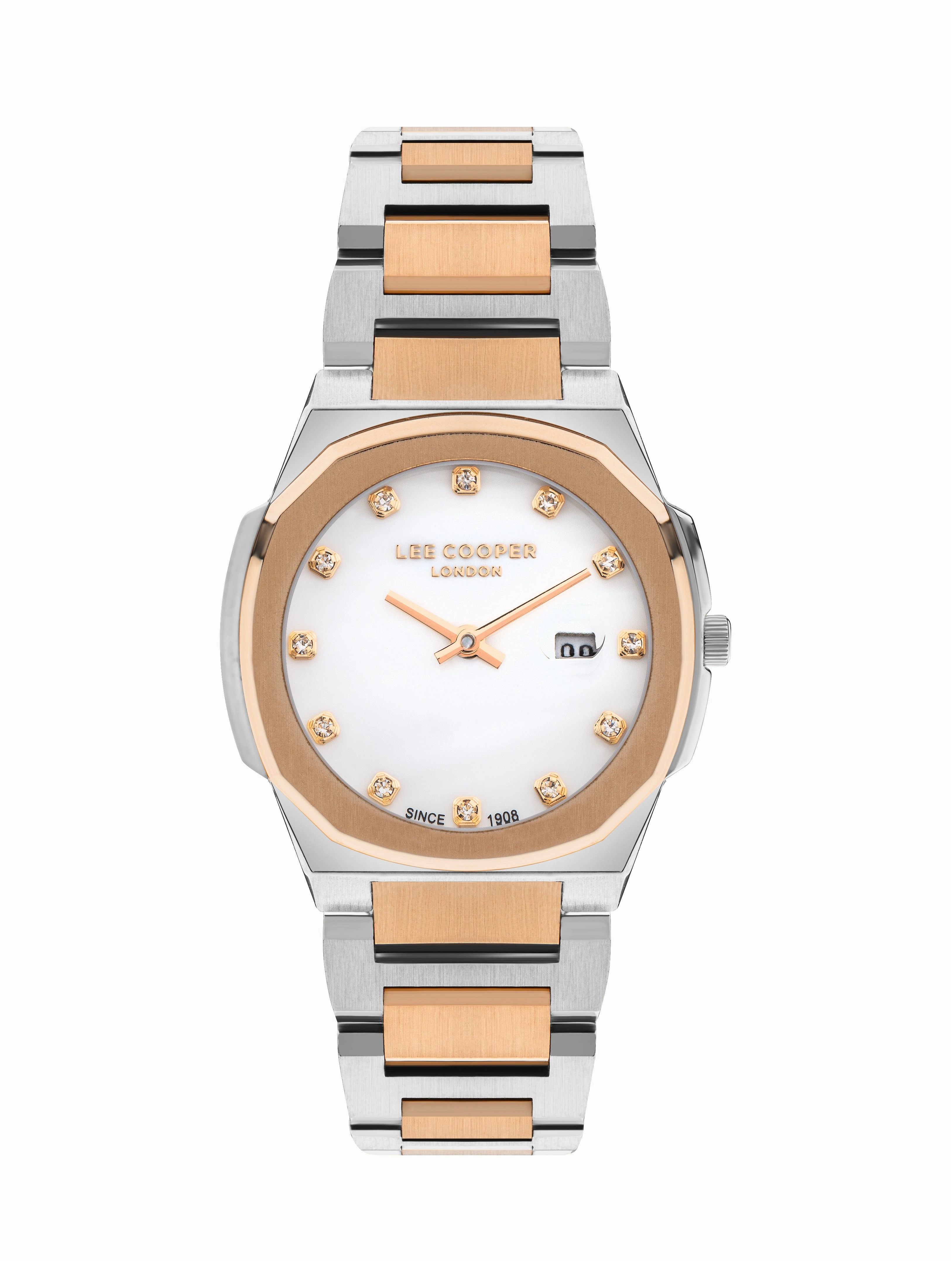 Lee Cooper - LC07619.520 - Ladies Super Metal Silver/Rose Gold Watch women's watches,watch for women