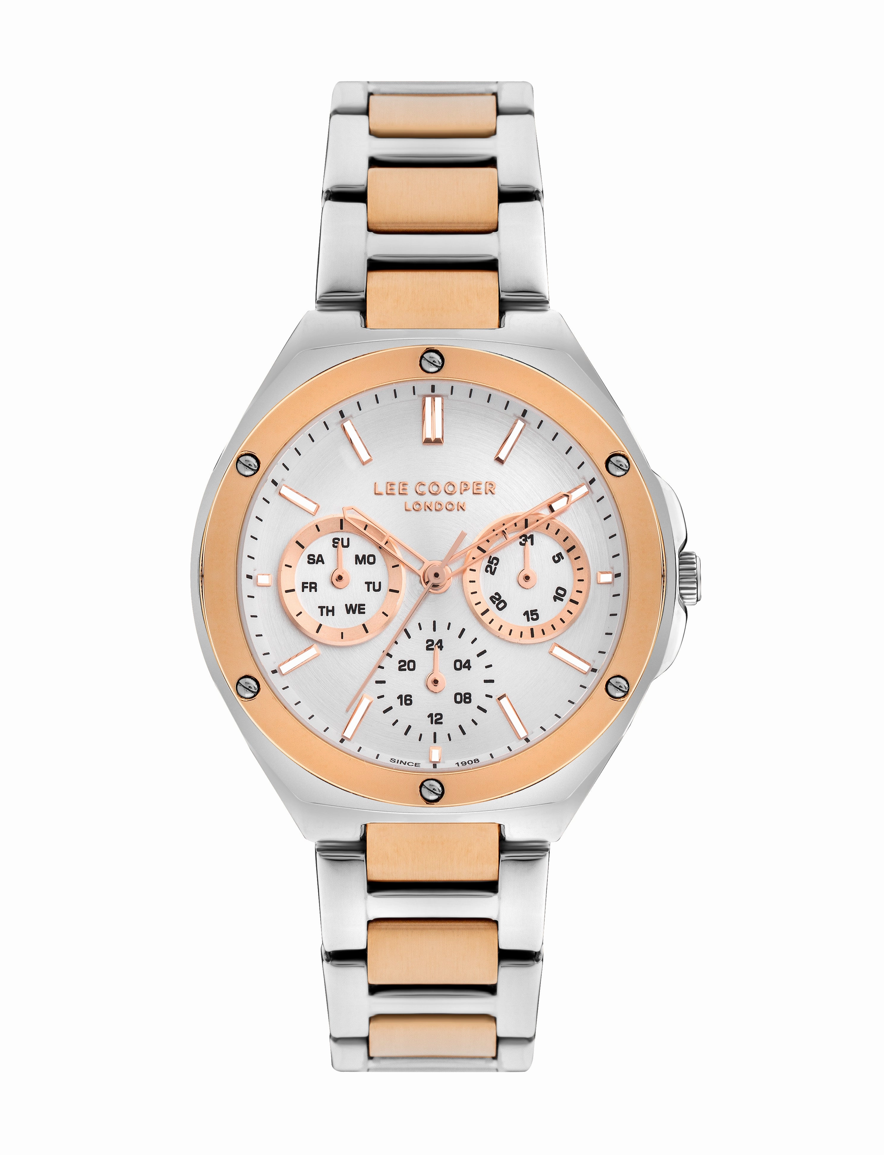 Lee Cooper - LC07844.530 - Ladies Super Metal Silver/Rose Gold Watch women's watches,watch for women
