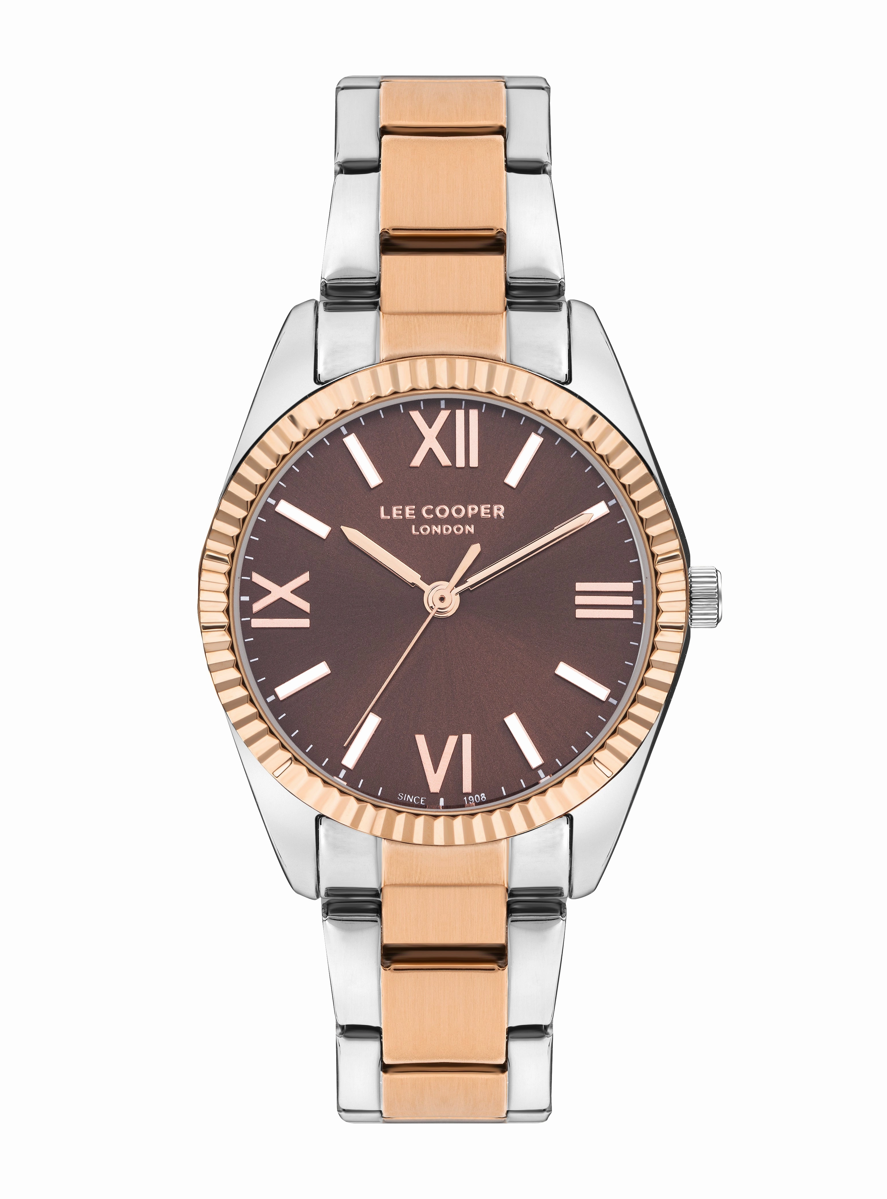 Lee Cooper LC07868.540 Women's Super Metal Silver/Rose Gold Watch women's watches,watch for women