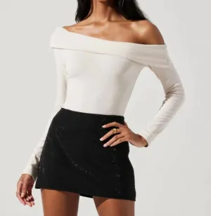 Lenore Off Shoulder Bodysuit In White