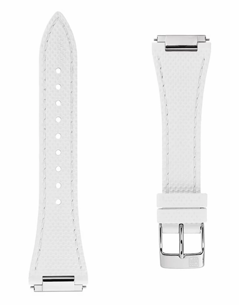 Limited Edition Frederique Constant Highlife Sparkling Automatic Stainless Steel Blue Dial Diamonds Interchangeable White Rubber Strap Date Womens Watch FC-303NSD2NHD6B