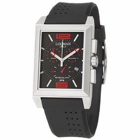 Locman Men's Watch - Sport Quartz Steel Case Black Dial Rubber Strap | 242BKRD1BK Luxury Quartz Watch Quartz Watch Sale