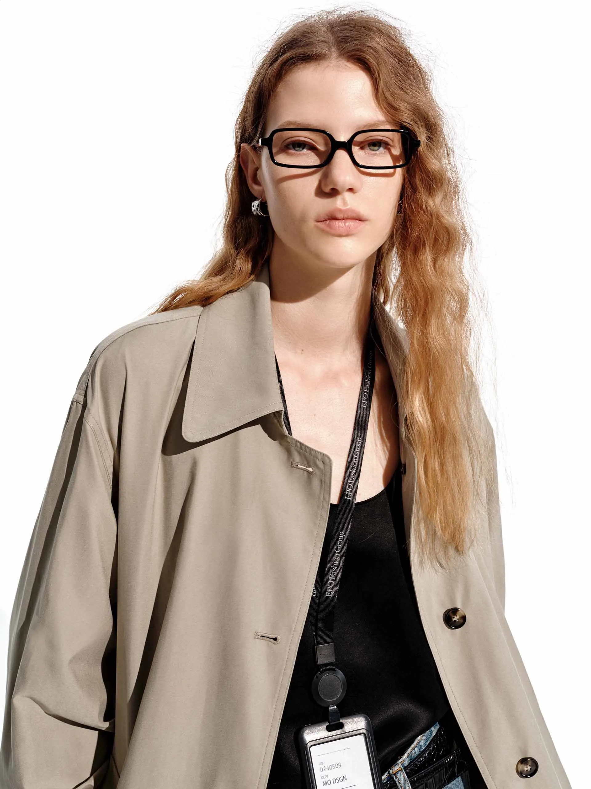 Long Belted Trench Coat