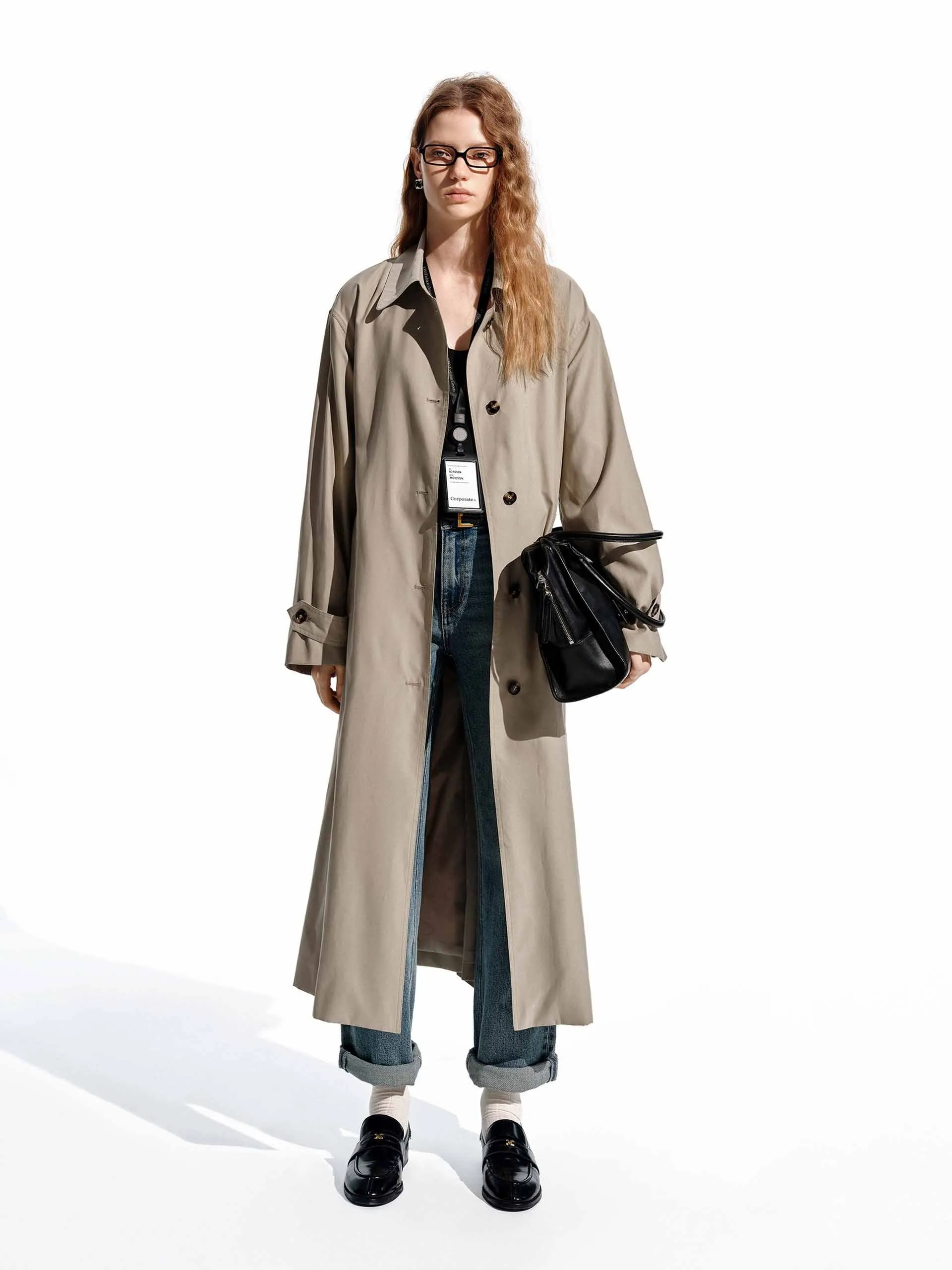 Long Belted Trench Coat