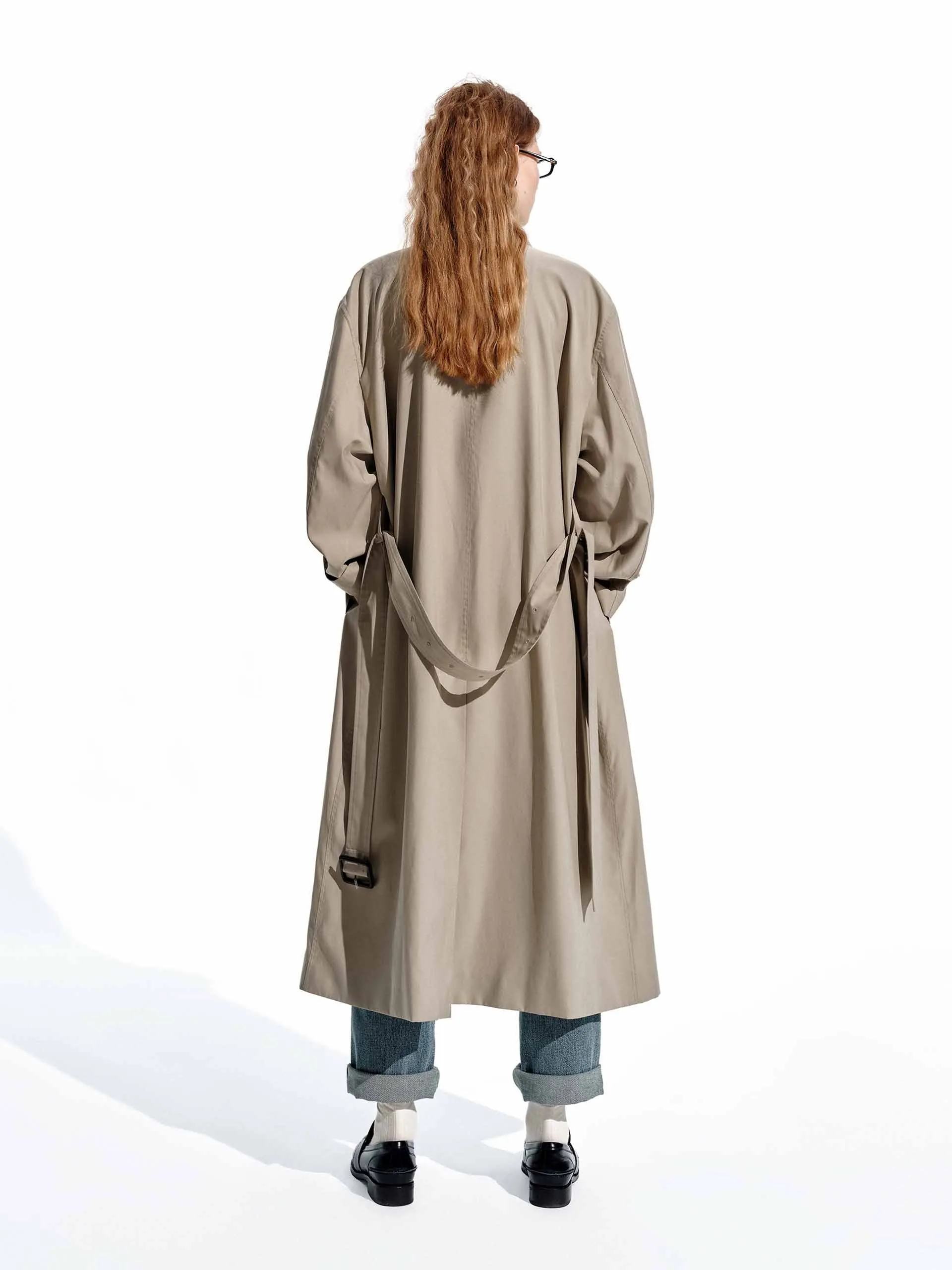 Long Belted Trench Coat