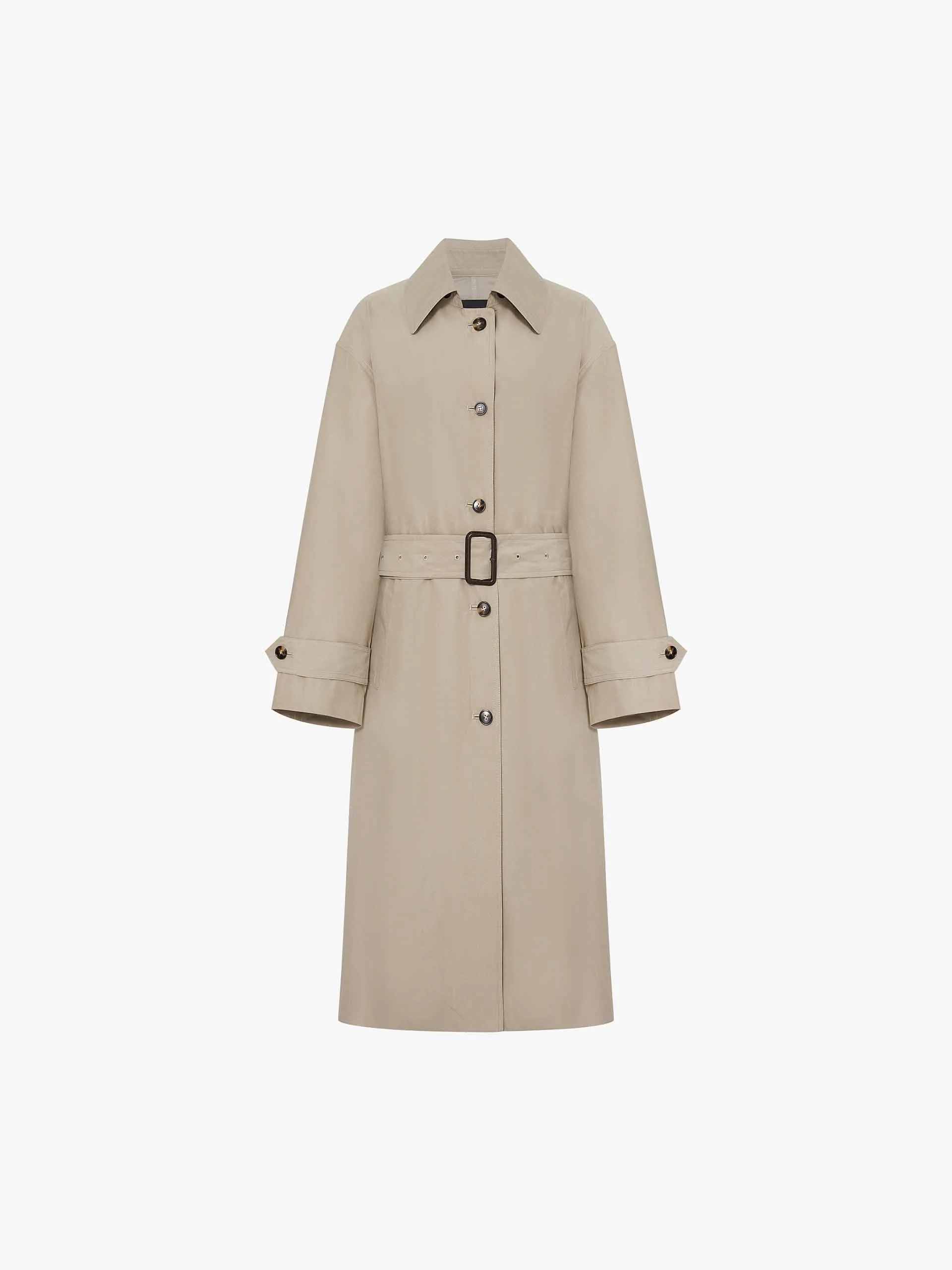 Long Belted Trench Coat