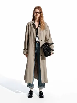 Long Belted Trench Coat