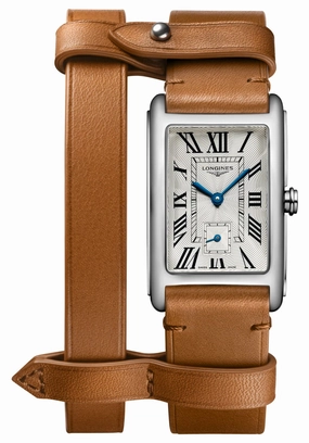 Longines DolceVita x YVY Stainless Steel Silver Dial Brown Leather Strap Quartz Womens Watch L5.512.4.71.B Women??s luxury watches Affordable women watches