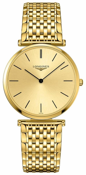 Longines La Grande Classique Yellow Gold PVD Gold-Tone Dial Quartz Unisex Watch L4.755.2.32.8 Women??s luxury watches Affordable women watches