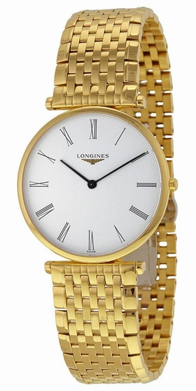 Longines La Grande Classique Yellow Gold PVD White Dial Quartz Unisex Watch L4.755.2.11.8 Women??s luxury watches Affordable women watches