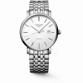 Longines Men's Watch - Elegant Automatic White Dial Silver Tone Bracelet | L49104126 men's watches best men's watches under $500 affordable men's watches men watches classic