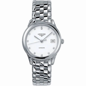 Longines Men's Watch - Flagship Automatic White Dial Silver Bracelet | L47744276,automatic watch,automatic watches for men,automatic watches for women,luxury automatic watch,minimalist automatic watch,dress automatic watch,vintage automatic watch,automati
