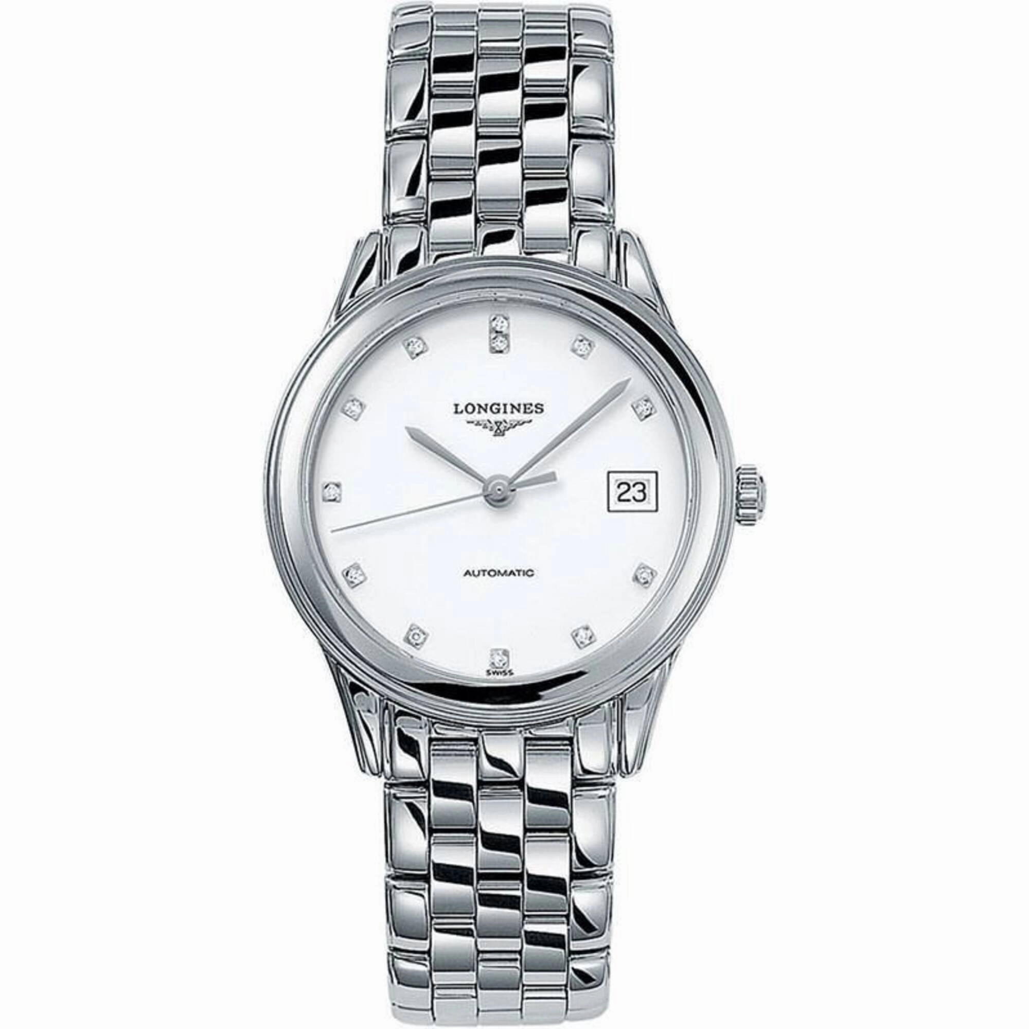 Longines Men's Watch - Flagship Automatic White Dial Silver Bracelet | L47744276 