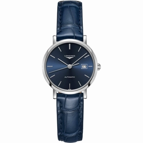 Longines Women's Watch - Elegant Automatic Blue Dial Leather Strap Date | L43104922,automatic watch,automatic watches for men,automatic watches for women,luxury automatic watch,minimalist automatic watch,dress automatic watch,vintage automatic watch,autom