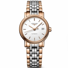 Longines Women's Watch - Presence Automatic White Dial Two Tone Bracelet | L43211127,automatic watch,automatic watches for men,automatic watches for women,luxury automatic watch,minimalist automatic watch,dress automatic watch,vintage automatic watch,auto