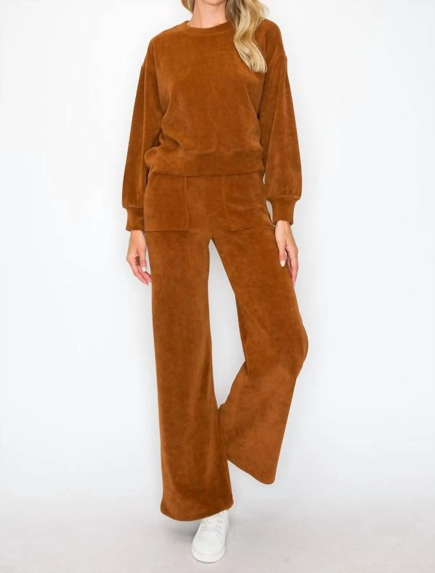 Lounging Around Corduroy Set In Cooper