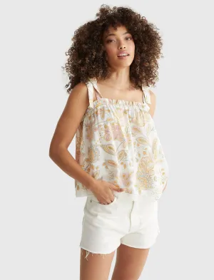 Lucky Brand Easy Tie Tank Cream Lucky Brand