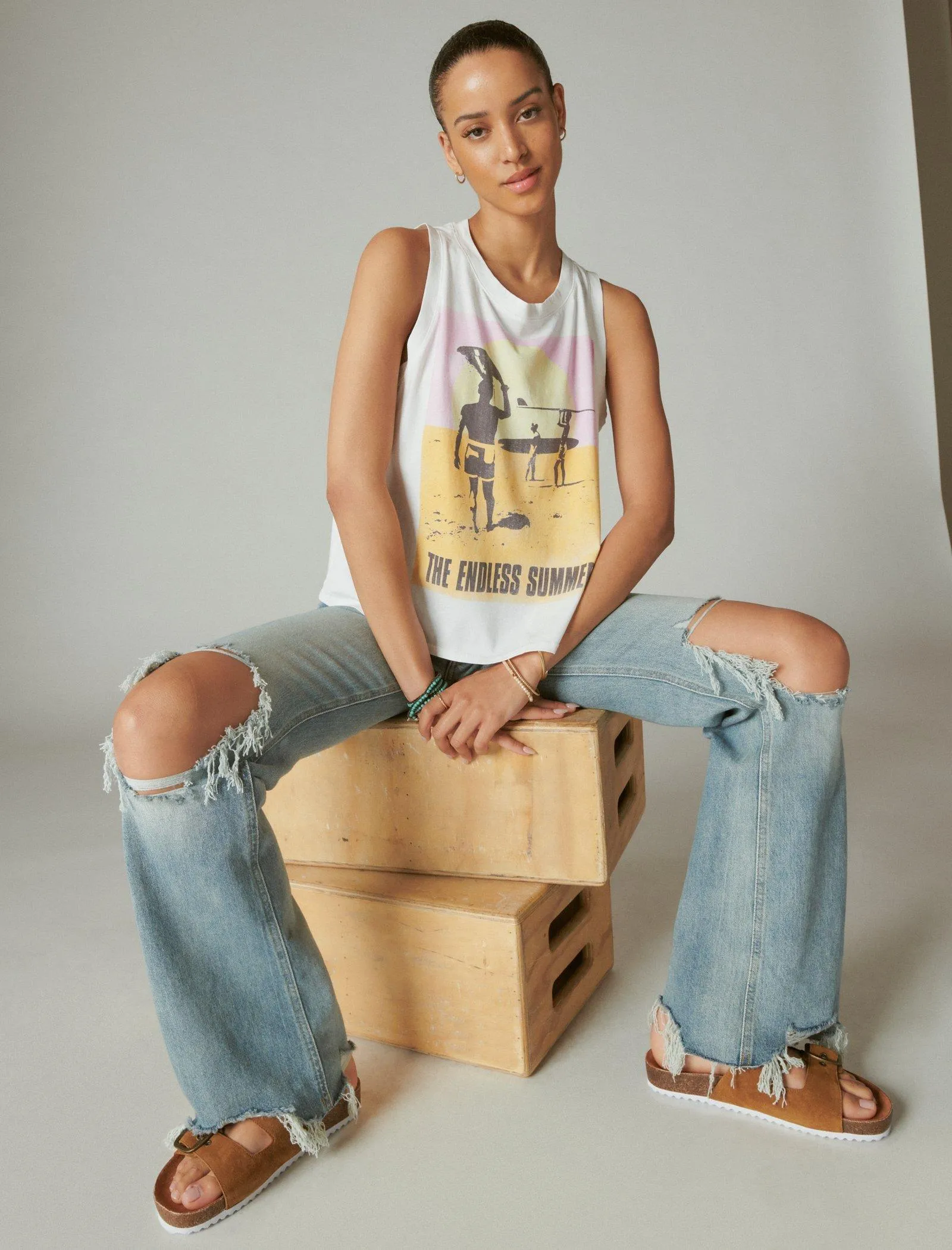 Lucky Brand Endless Summer Tank Bright White Lucky Brand