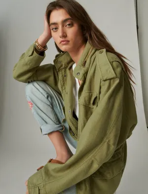 Lucky Brand Four Pocket Military Jacket Olive Lucky Brand